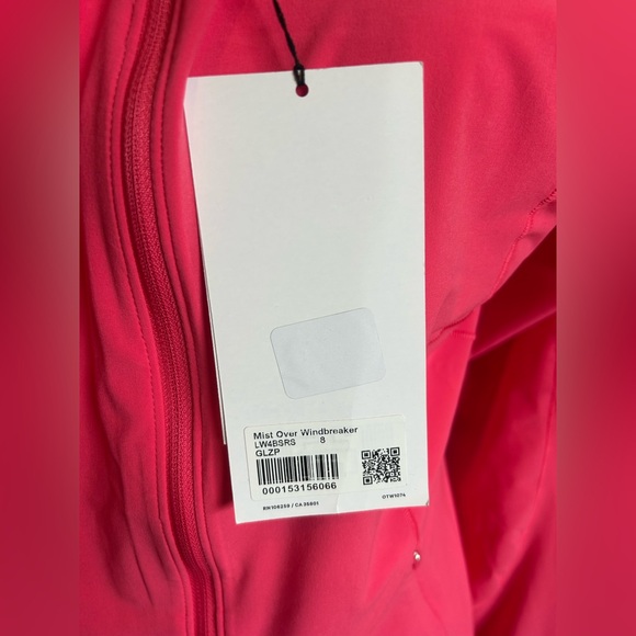 Lululemon Athletica windbreaker most over Vibrant Pink jacket with hood nwt - Picture 4 of 6